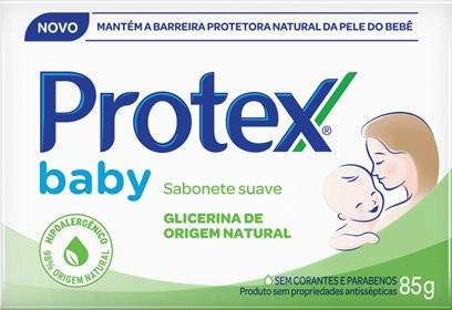 Protex sabonete suave antibacteriano com glicerina de origem natural baby (85g)