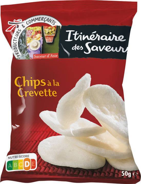 Chips à la crevettes - itinéraire des saveurs - 50g