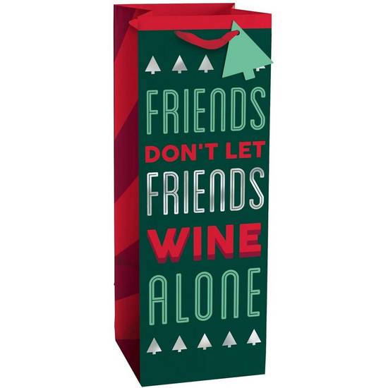 Christmas Wine Bottle Paper Gift Bag