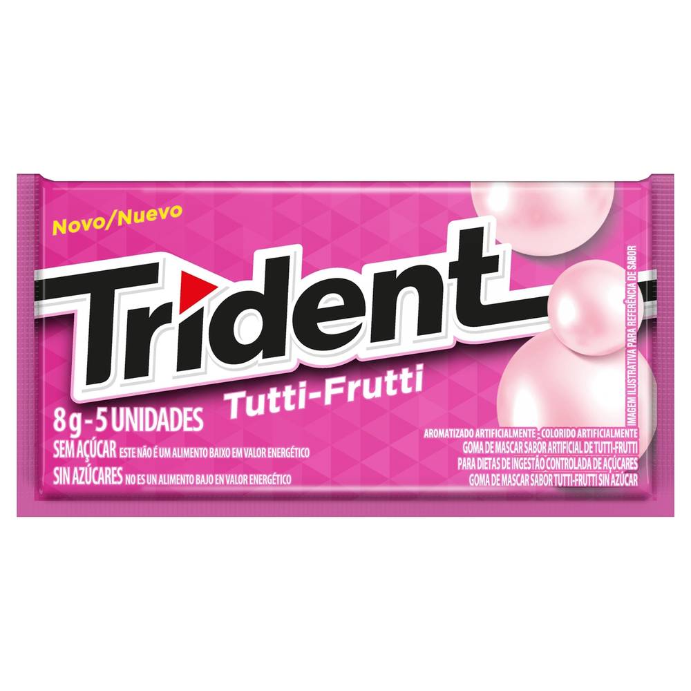 Trident goma de mascar sabor tutti-frutti (8g)