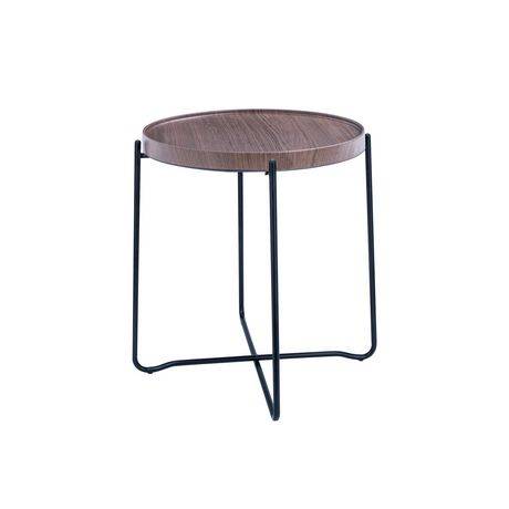 Hometrends table avec plateau (21.46 in/noyer)