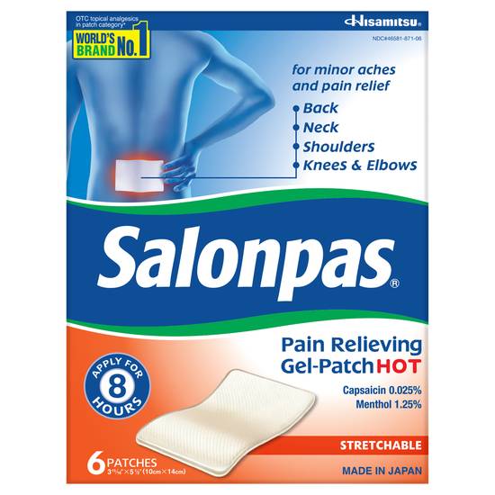 Salonpas Pain Relieving Gel Patch (6 ct)