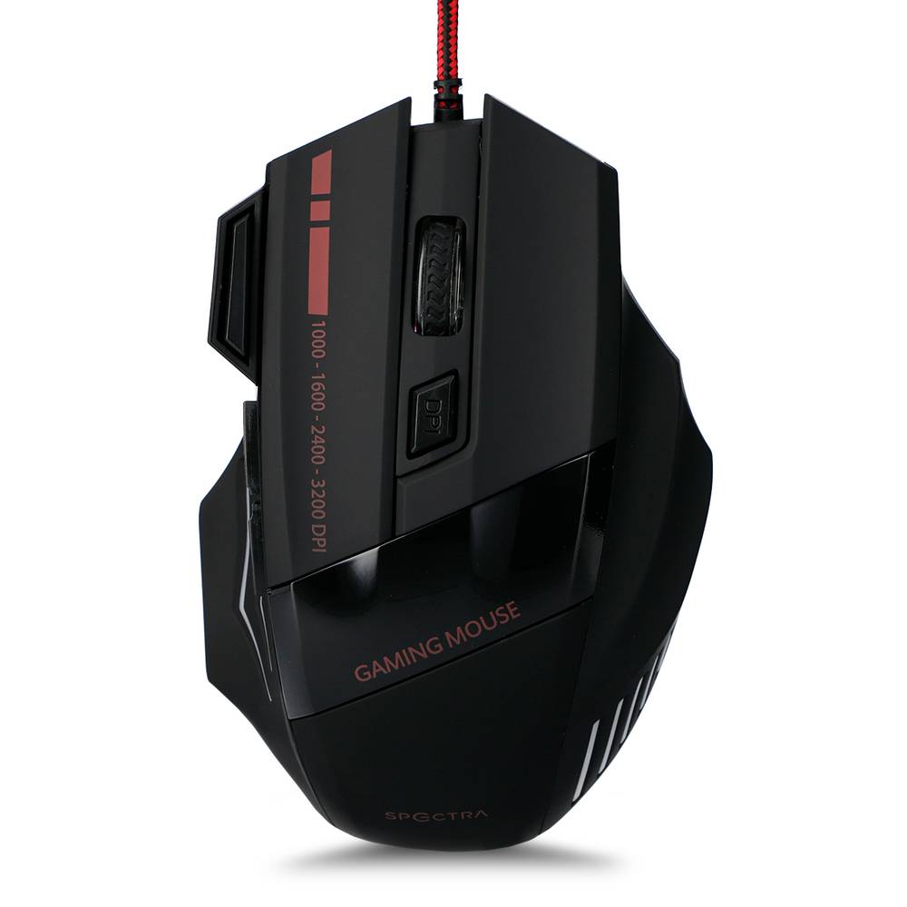 Spectra mouse gamer óptico negro (1 pieza)