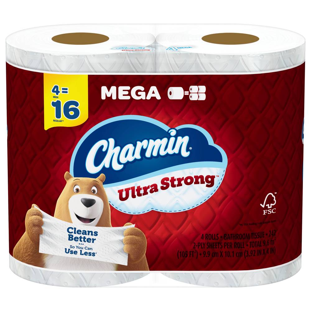 Charmin Ultra Strong Mega 2 Ply Bathroom Tissue (4 ct)