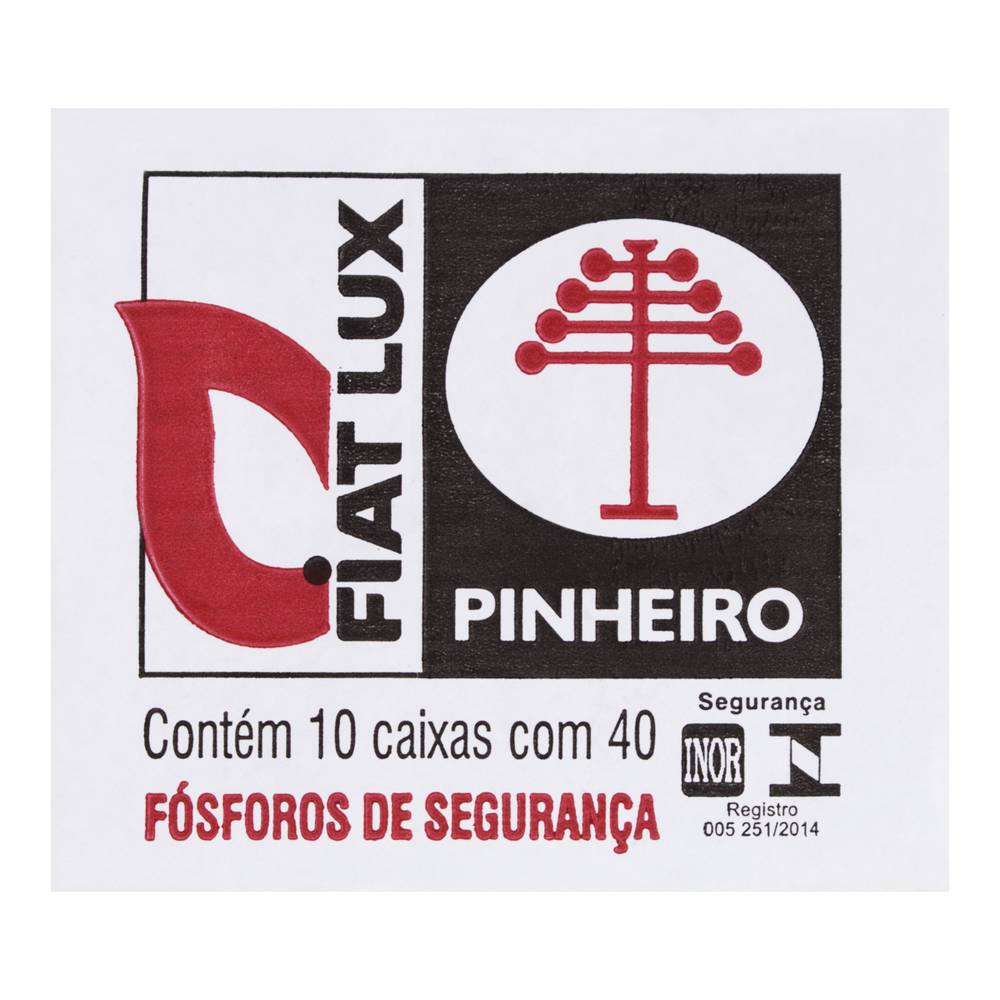 Fiat Lux · Fósforos de segurança pinheiro (10 un)