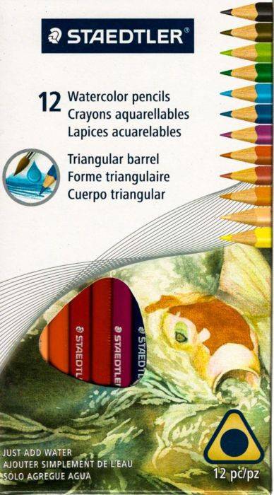 Lápices De Colores Acuarelables X 12 Dj Staedtler