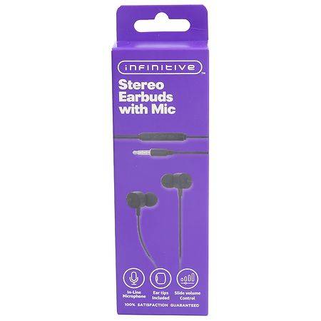 Infinitive Stereo Earbuds With Mic - 1.0 ea