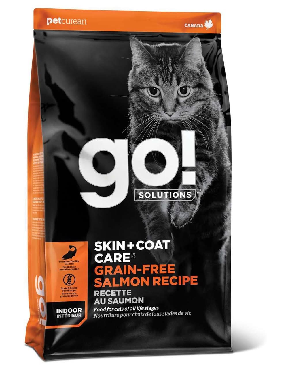 Go! Solutions Skin + Coat Care Grain-Free Salmon Recipe Cat Food, 3 lb