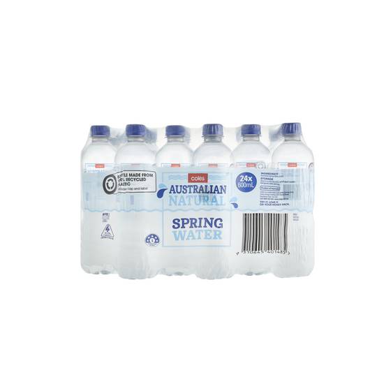 Coles Spring Water 600ml (24 pack)