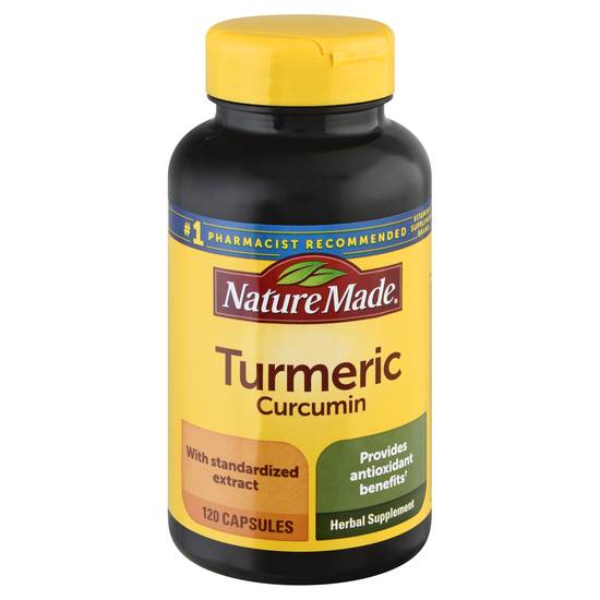 Nature Made Herbal Supplement Capsules Turmeric Curcumin (120 ct)