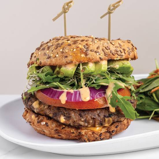 VEGGIE BURGER (*CONTAINS WALNUTS)