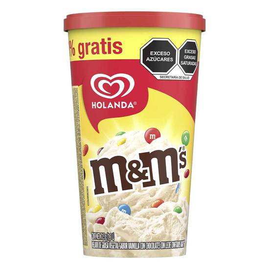 Holanda helado de vainilla con m&m's (1.3 lt)