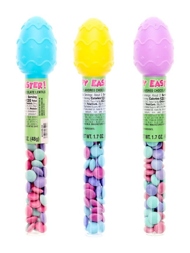 Easter-Themed Lentils Candy Tube, Chocolate, Assorted (1.7 oz)