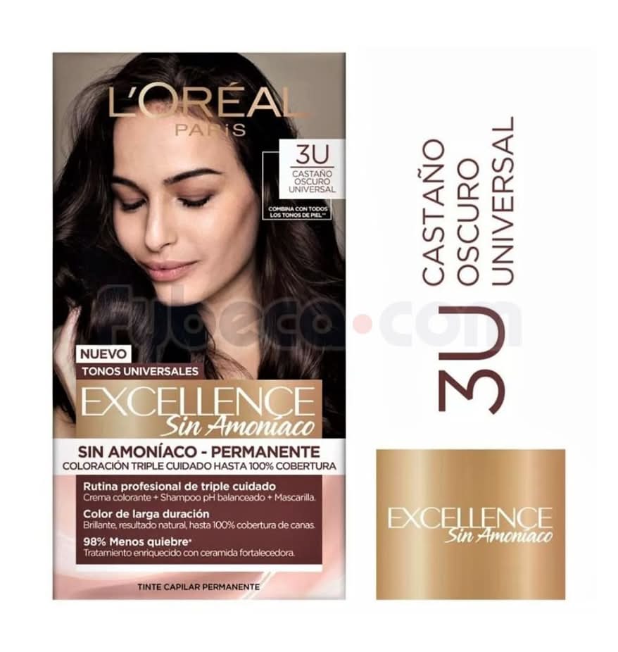Tinte Excellence Nude Sin Amoniac3U Castanooscuro Universal