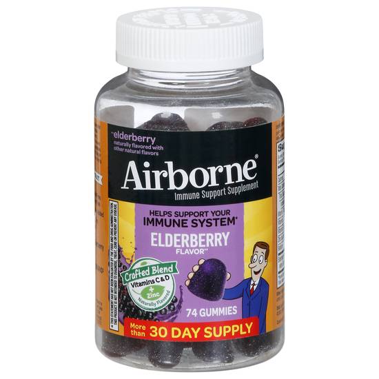 Airborne Elderberry Flavor Immune Support Gummies (74 ct)