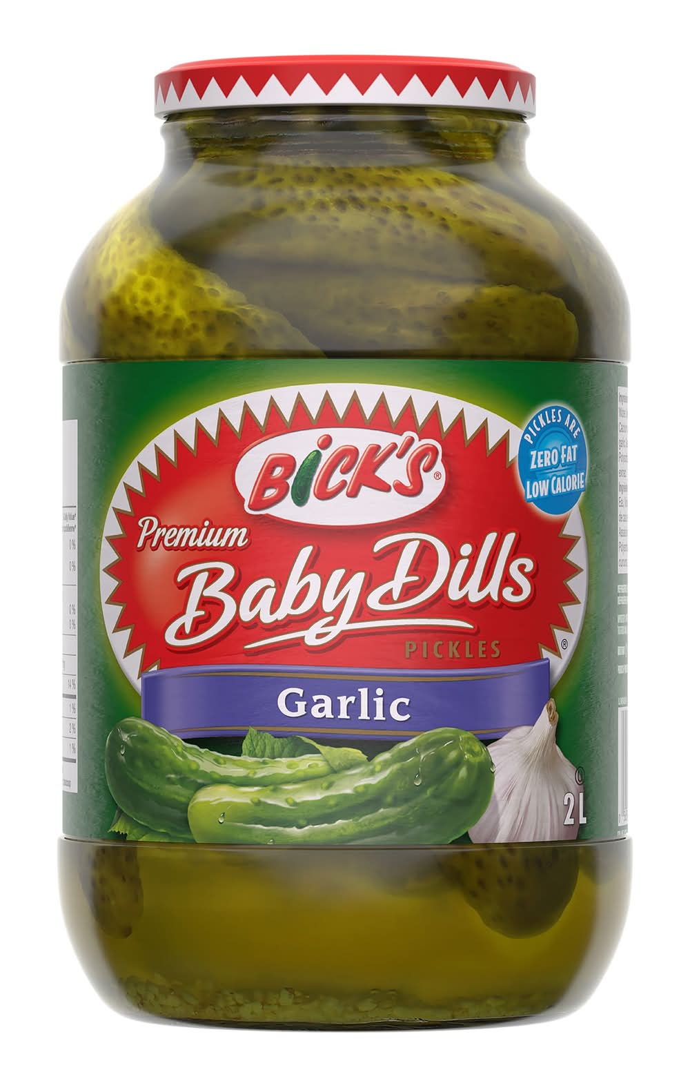 Bick'S Baby Dills Pickles, 2 L / Bick's Premium Baby Dills Pickles, Garlic (2 L)