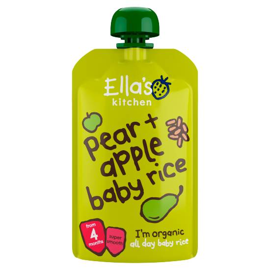 Ella's Kitchen Organic Pear and Apple Baby Rice Pouch 4+ Months