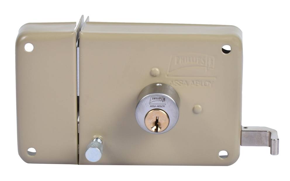Phillips · Cerradura para sobreponer 715 izquierda beige (200 g)