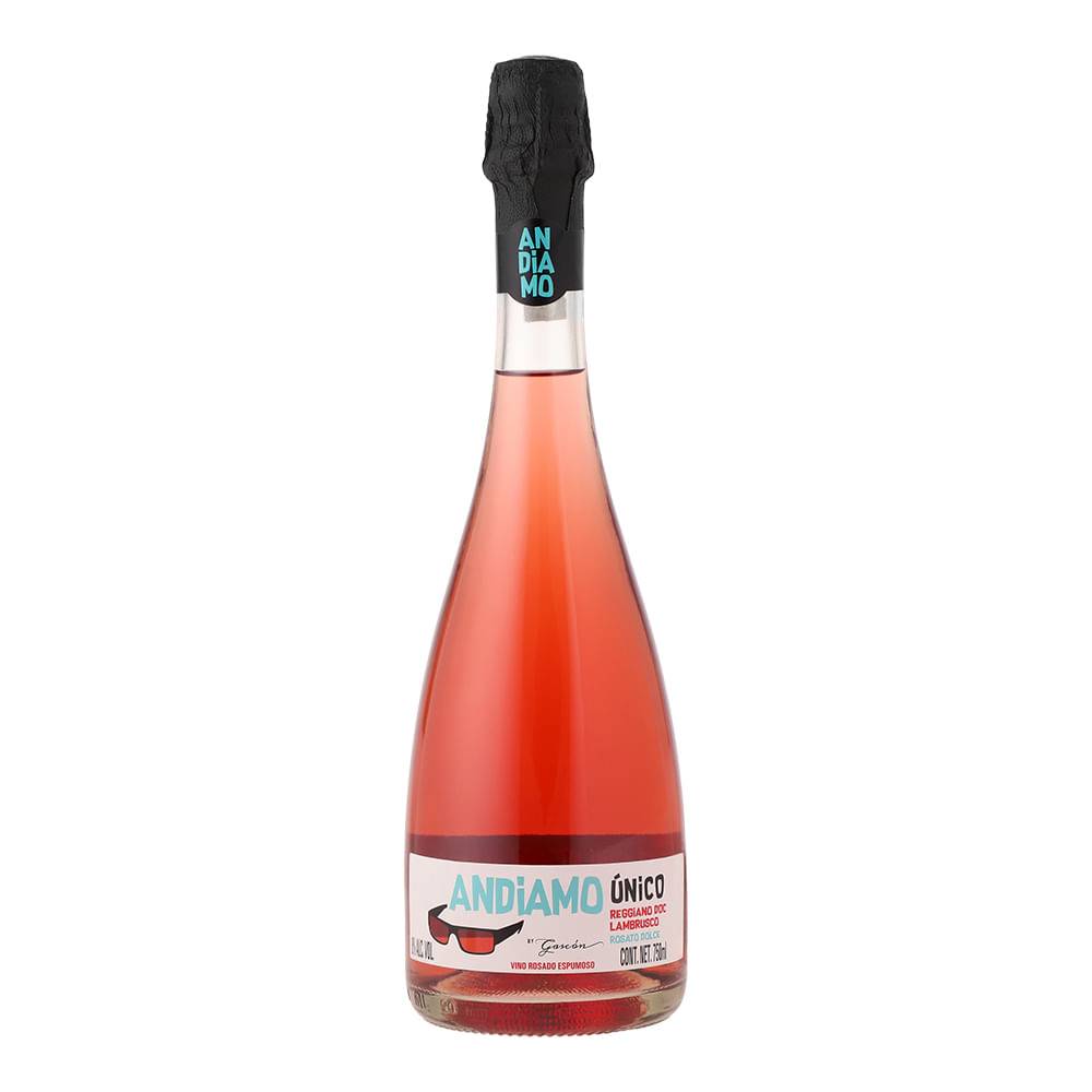 Andiamo · Vino rosado espumoso rosato lambrusco (750 ml)