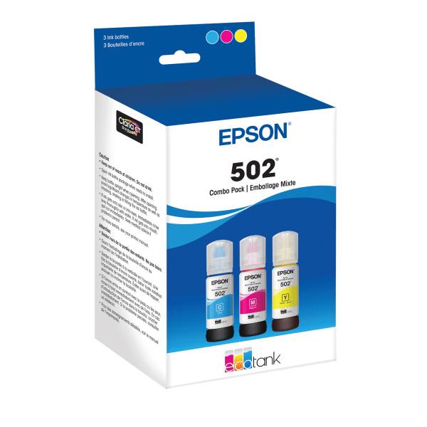 Epson 502 Ecotank Cyan Magenta Yellow Ink Bottles