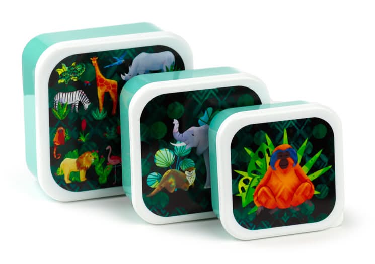 Conj 3 Cx Lanche - Reino Animal