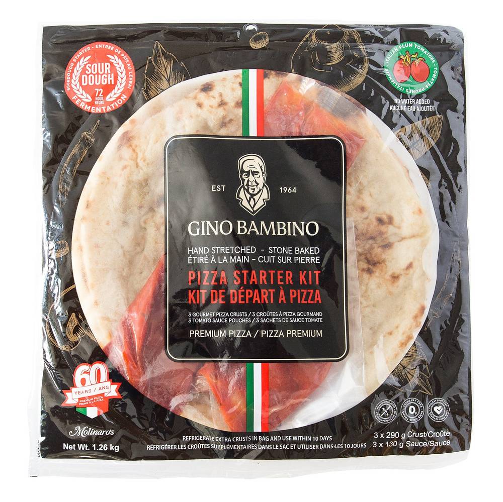 Gino Bambino - Kit De Départ À Pizza, 3 × 290 G / Gino Bambino, Pizza Starter Kit, 3 × 290 G