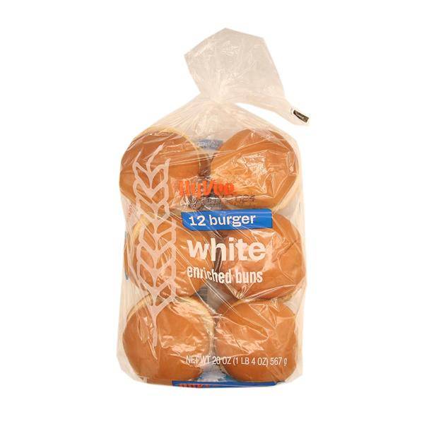 Hy-Vee White Hamburger Buns