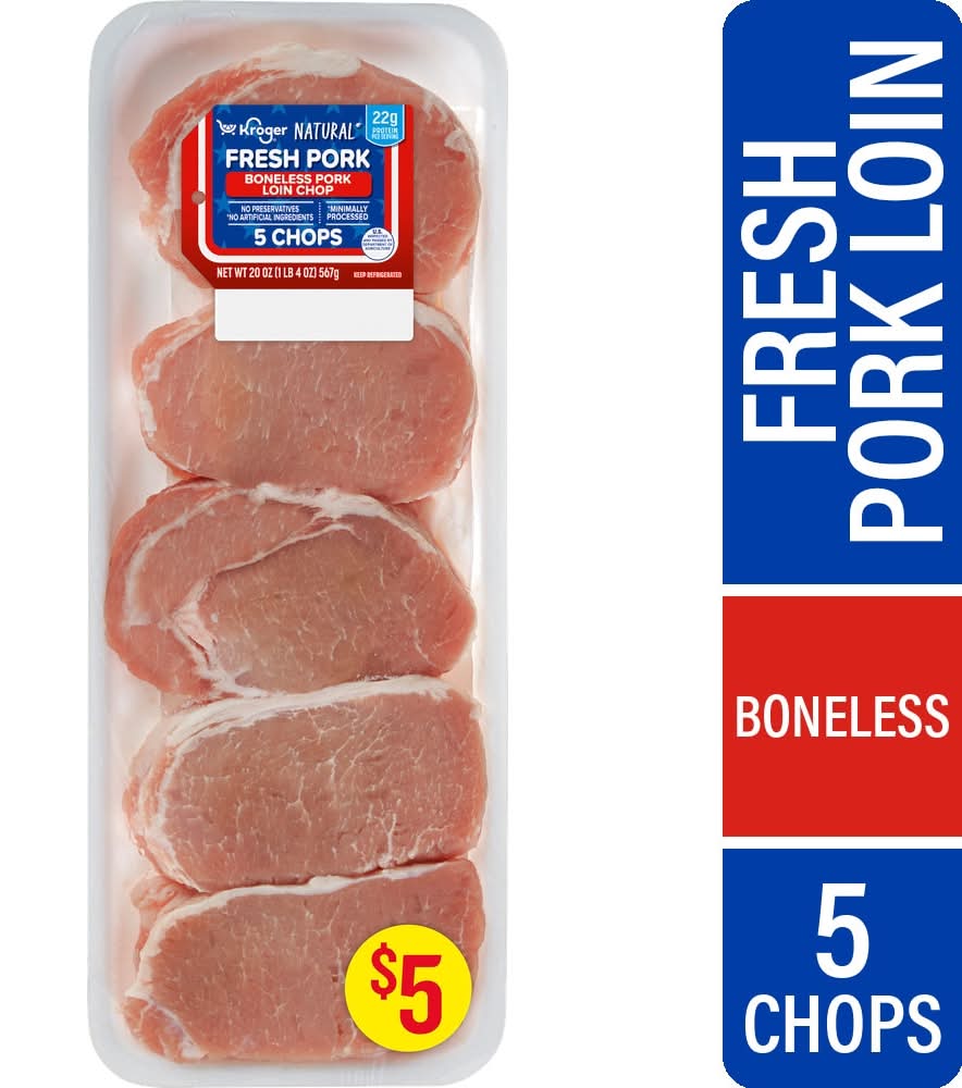 Kroger® Fresh Naturalˆ Pork Loin Chops Boneless