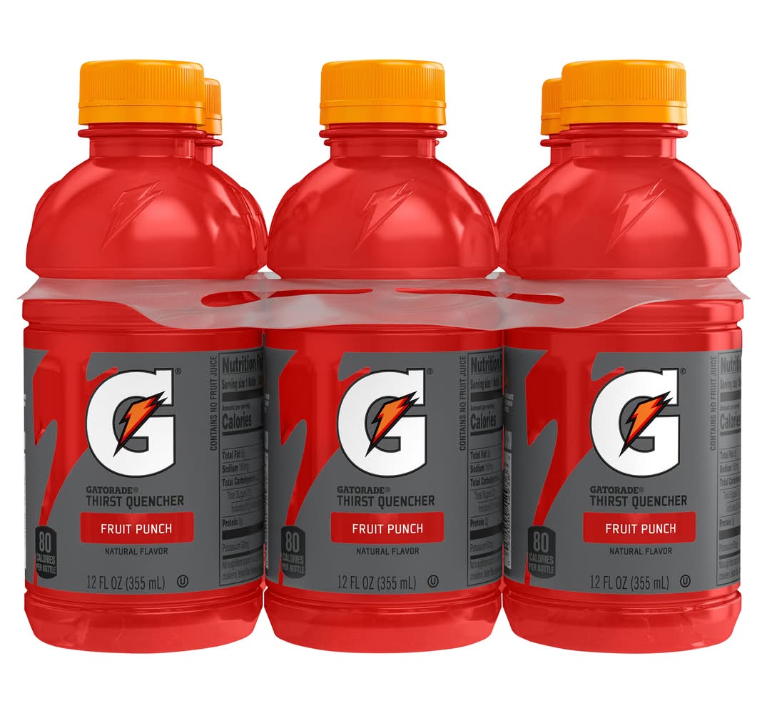 Gatorade Thirst Quencher Sports Drink, Fruit Punch (6 x 12 fl oz)