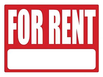 Cosco For Rent 16 X 22 1/2 Red/White Sign With Stake Kit