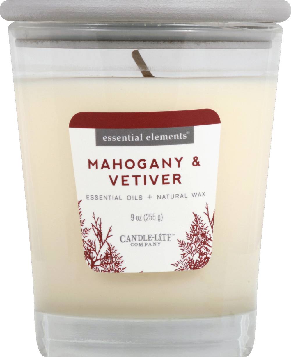 Essential Elements Candle-Lite Mahogany & Vetiver (9 oz)