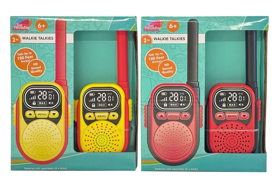 Just Pretending Walkie Talkie Toys 6+ Years, Yellow & Red (2 ct)