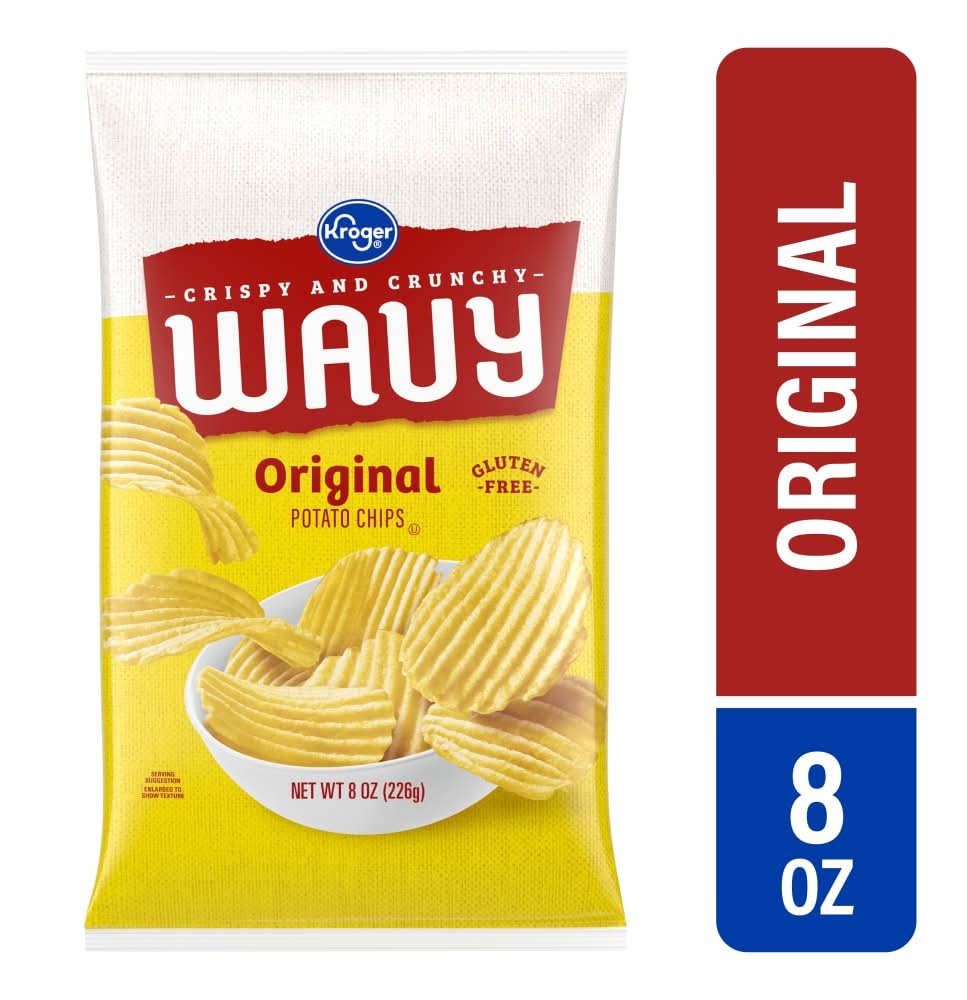 Kroger Gluten Free Wavy Potato Chips, Original (8 oz)