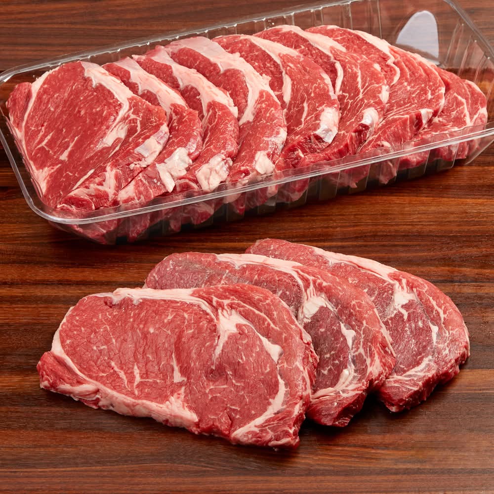 Kirkland Signature USDA Choice Thin Cut Beef Ribeye Steak Boneless