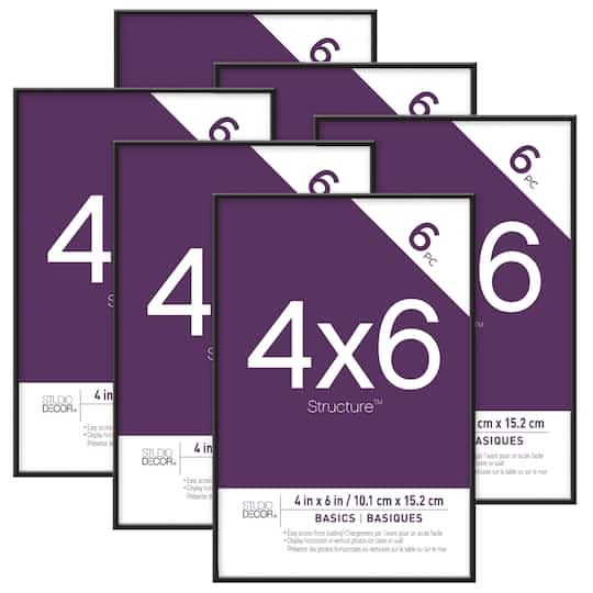 Studio Decor Frames, 4 X 6 inch, Black (6 ct)