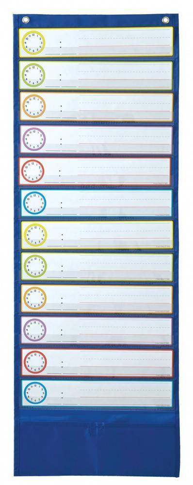 Carson-Dellosa Deluxe Scheduling Pocket Chart, Blue