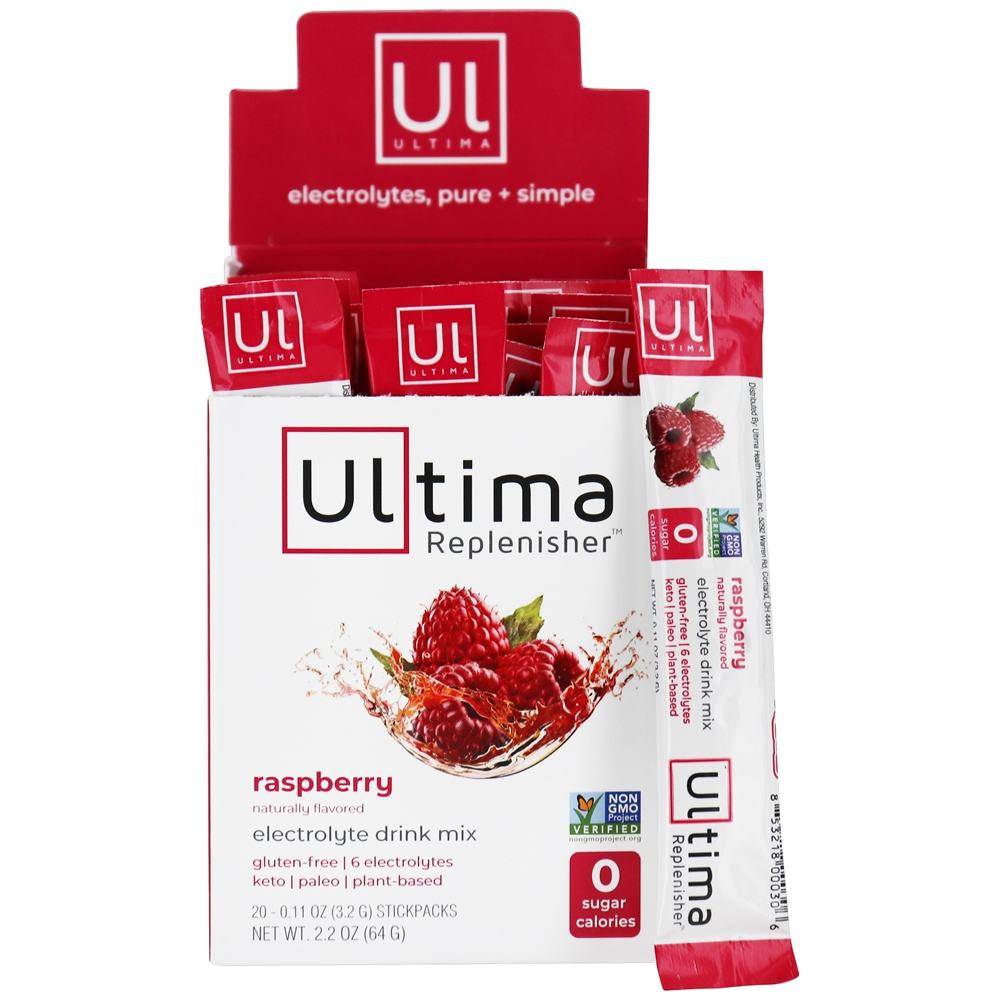 Ultima Replenisher Electrolyte Powder Mix (20 pack, 0.11 oz) (raspberry )