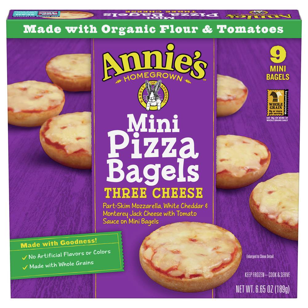 Annie's Three Cheese Mini Frozen Pizza Bagels (6.65 oz, 9 ct)