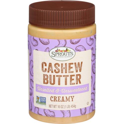Sprouts Unsalted & Unsweetened Creamy Cashew Butter