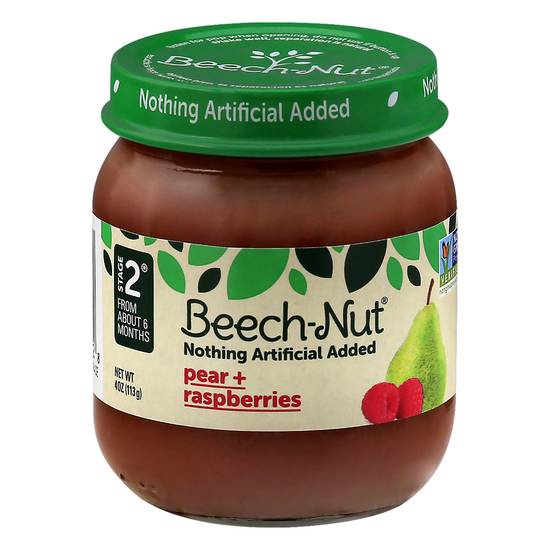 Beech-Nut Stage 2 Pear Raspberries Baby Food (4 oz)