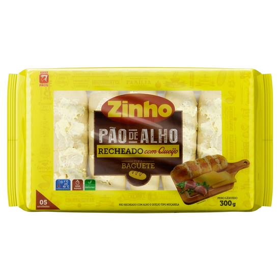 Zinho · Pão de alho tipo baguete recheado com queijo (300 g)