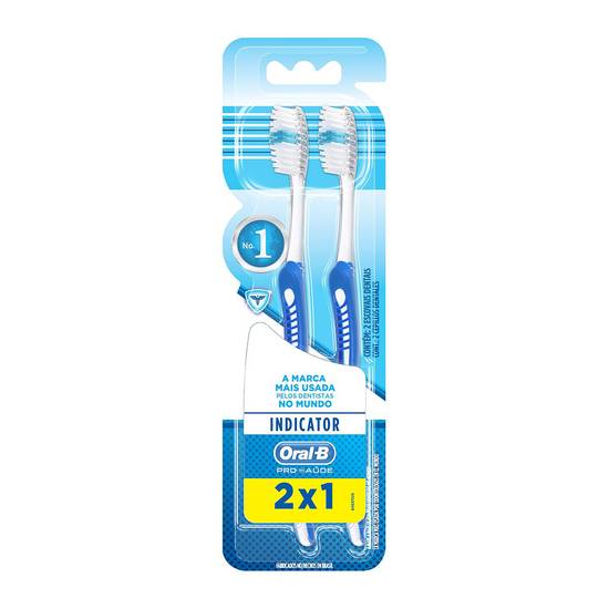 Oral-b kit de escova dental indicator pro-saúde (2 unidades)