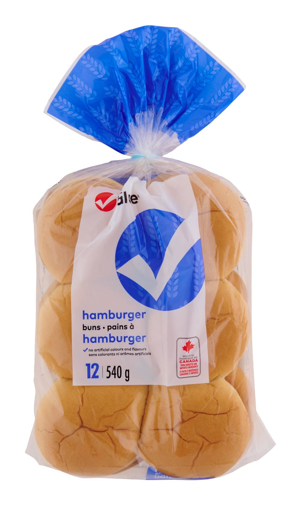 Giant Value Hamburger Buns, 12-Pack, 540-g