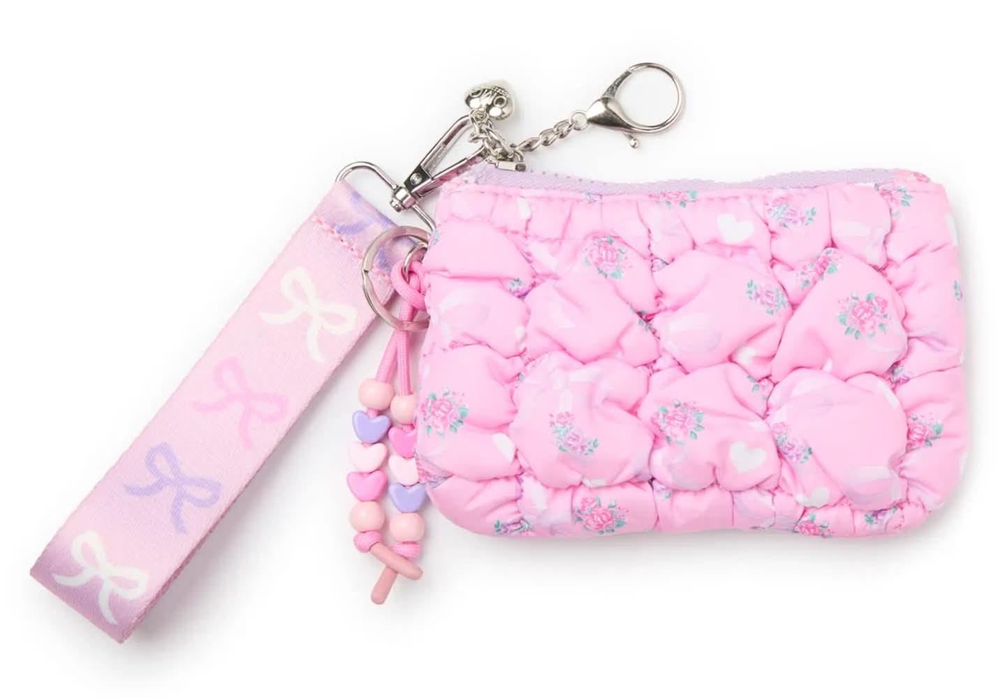 Omg Accessories Two Piece Pouch Key Chain Set (Light Pink One Size)