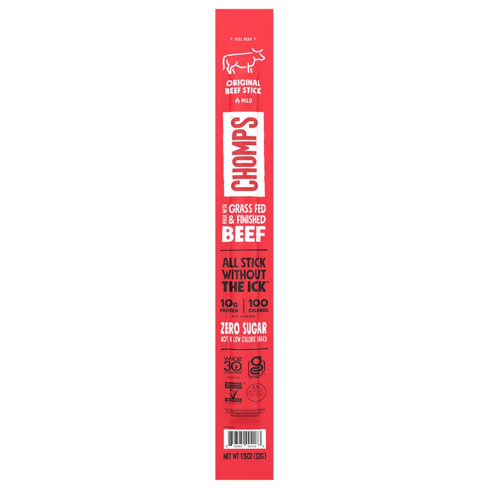 Chomps Grass Fed Snack Stick, Beef (1.15 oz)