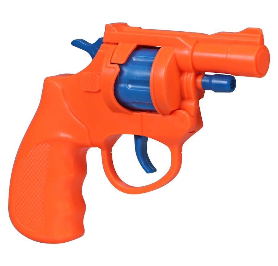 Just Pretending Plastic 8 Shot Cap Shooter Guns For Age 6+ Years, 5 in, Orange