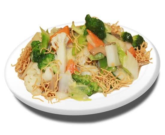 23c. Nouilles frites Chow-Mein cantonaise avec légumes / Fried Cantonese Chow Mein Noodles with Vegetables / 广式杂菜炒面(脆面)