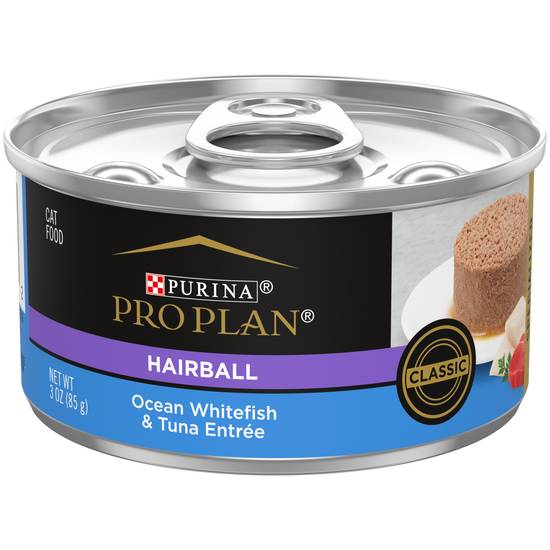 Purina Pro Plan Hairball Ocean Whitefish & Tuna Entree Cat Food