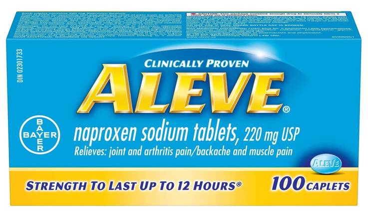 Aleve Naproxen Sodium Caplets 220 mg (100 units)
