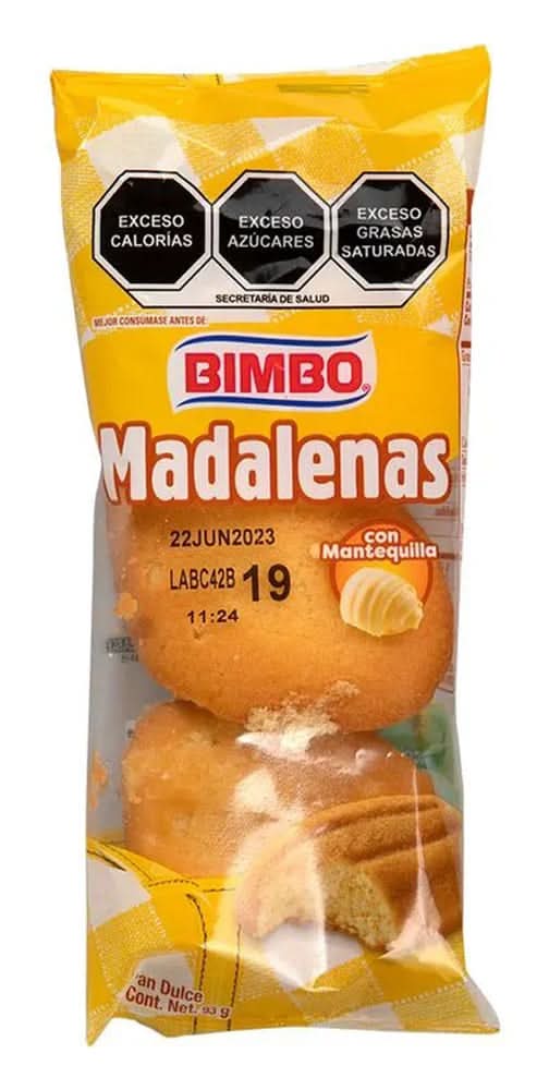 Bimbo · Madalenas con mantequila (93 g)